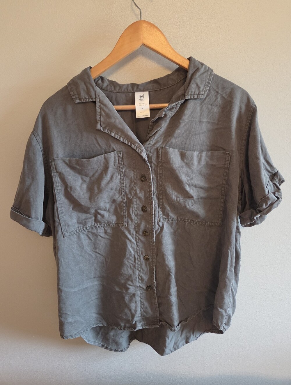 tencel camp tee green sz m